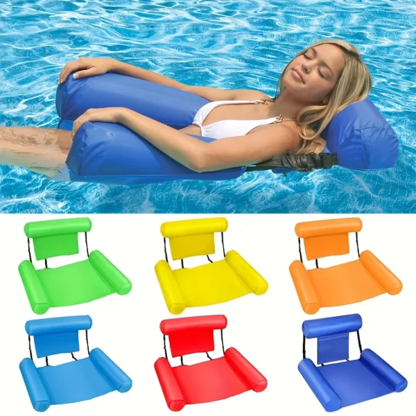Foldable Water Inflatable Recliner Swimming Pool Accessories Hammock Lounge Chairs Pool Float Mat Bed Sofa Water Sports Toys