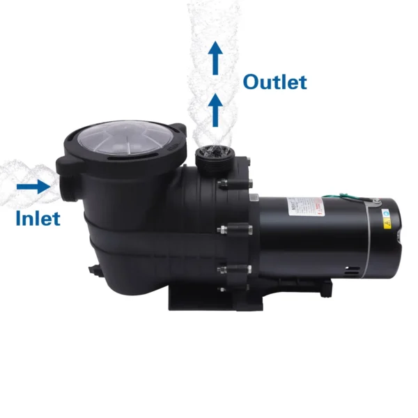 2.0HP Swimming Pool Pump, HBP1500 Electric Pool Pump Motor Filter Basket, In/Above Ground, 60Hz Single Portability Speed - Image 5