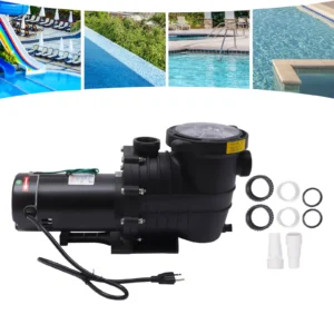 2.0HP Swimming Pool Pump, HBP1500 Electric Pool Pump Motor Filter Basket, In/Above Ground, 60Hz Single Portability Speed