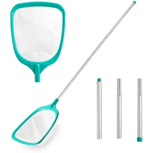 Pool Skimmer Net with Aluminum Alloy Pole Swimming Pool Leaf Skimmer Net Pool Cleaning Tool for Cleaning Leaves Debris