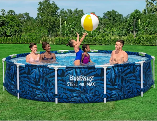 Steel Pro MAX - Round Swimming Pool Set - 12' x 30" Tropical - Above Ground, Tritech Construction, Filter Pump, Steel Frame, Cli - Image 6