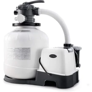 Intex Sand Filter Pump & Saltwater System for Up to 15,000 Gal Pools, Krystal Clear - Automatic Algae Control