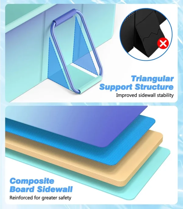 Non-Inflatable Swimming Pool for Kids and Pets, Framed Swimming Pools, Foldable Dog Pool with Sturdy Support, Space-Saving Kiddi - Image 4