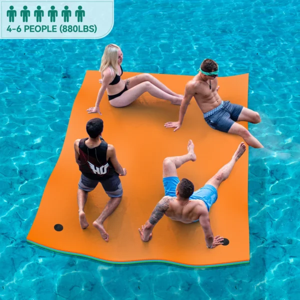 9' X 6' Floating Water Mat 3 Layer Vinyl Foam Lily Pad Pool Lake XPE Foam Rivers - Image 2