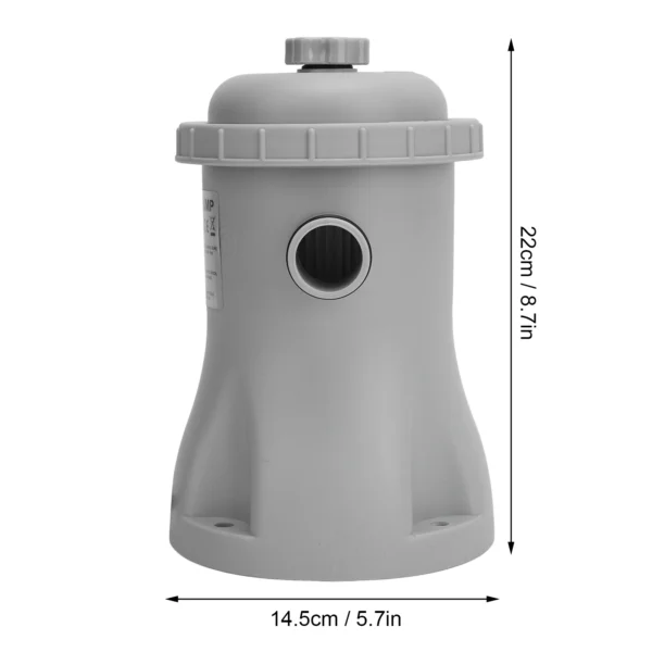 Swimming Pool Filter Pump Energy Saving Electric Swimming Pool Clear Cartridge Filter Pump Low Noise 330 Gallon for Household - Image 5