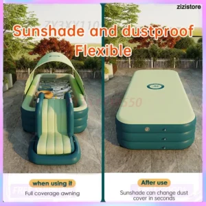 Large Inflatable Swimming Pool for Summer Family Fun with Water Slide Outdoor Baby Pool Toy Water Game