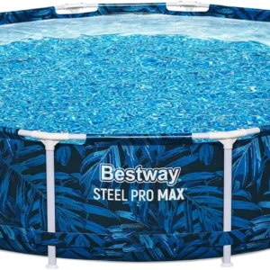 Steel Pro MAX - Round Swimming Pool Set - 12' x 30" Tropical - Above Ground, Tritech Construction, Filter Pump, Steel Frame, Cli