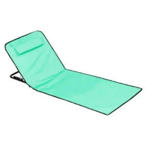Folding Beach Chair with Back Support Beach Mat Lounge Chair Sun Mat Beach Floor Chair for Park Backpacking Pool Patio Camping
