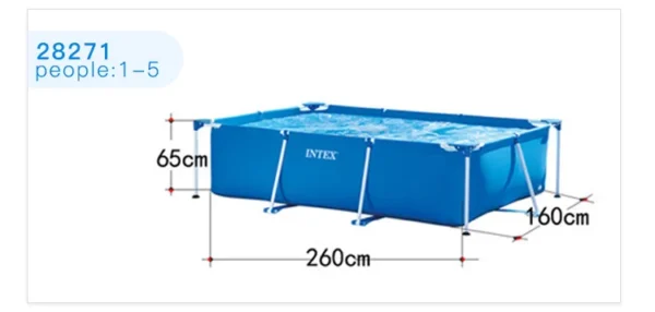 PVC Thickened Rectangular Tube Frame Pool 300cm*200cm*75cm Non-inflatable Children's Family Swimming Pool - Image 3