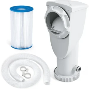 Funsicle SkimmerPlus 1,500 GPH 2-in-1 Filter Pump and Skimmer System for Above Ground Swimming Pools - Pool Cleaning
