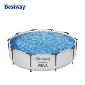 Bestway 56406 Swimming Pool Set, Above Ground Round Play Pool, Round Framed Swimming Pool, Above Ground Framed Swimming Pool