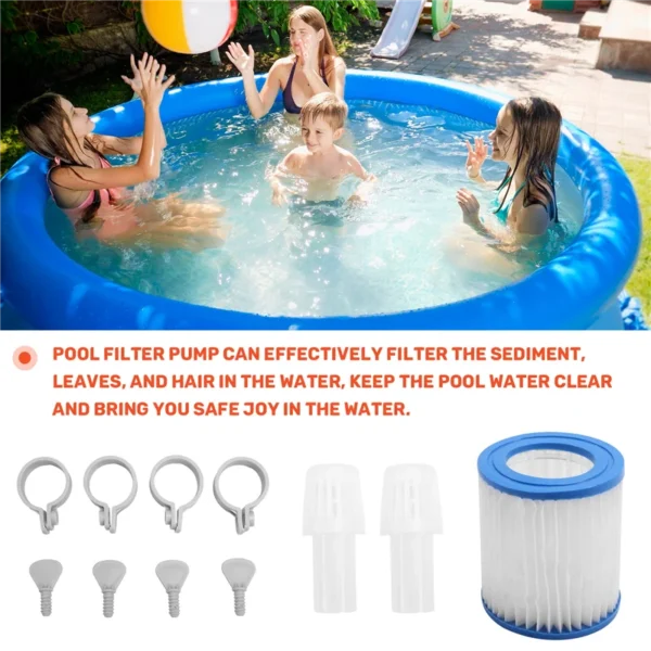Well Made-Pool Filter Pump, 330 GPH Paddling Electric Pool Filters Small Pool Filter Pump