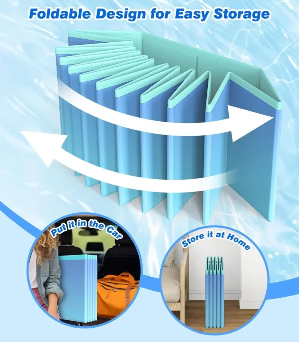 Non-Inflatable Swimming Pool for Kids and Pets, Framed Swimming Pools, Foldable Dog Pool with Sturdy Support, Space-Saving Kiddi - Image 2