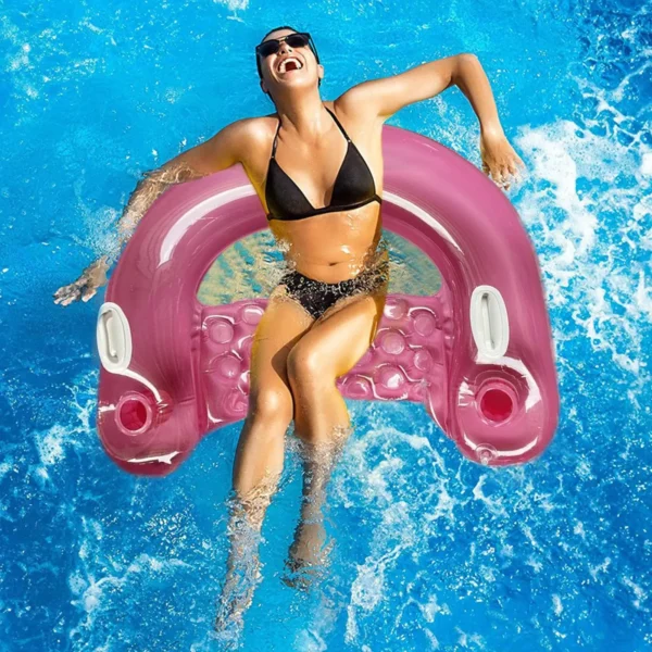 pool Inflatable Lounge Chair Summer Swim Inflatable Floating Water Mattresses Hammock Lounge Chairs Floating Mat Inflatable Seat - Image 2