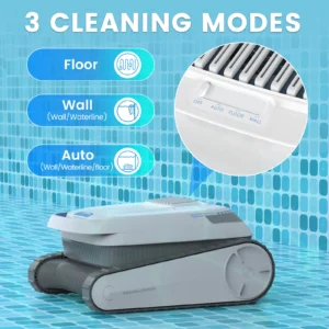 Pool Vacuum Cleaner Battery Wireless Pool Robot Floor 120 Minutes Running Time Wall Climbing Pool Cleaner for Pools up to 170 m²