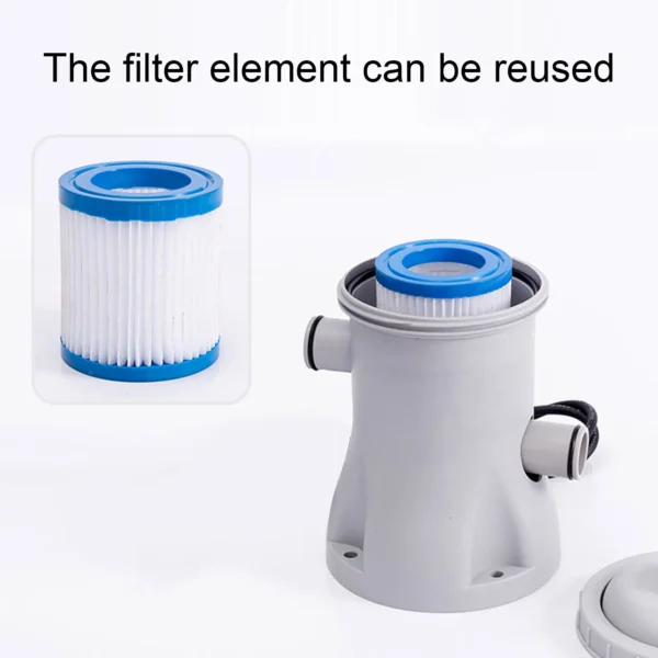 Swimming Pool Filter Pump Energy Saving Electric Swimming Pool Clear Cartridge Filter Pump Low Noise 330 Gallon for Household - Image 4