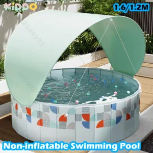 Swimming Pool Non-inflatable 1.6/1.2M Folding Large Family Pools Children Household Indoor Outdoor Backyard Water Party Game