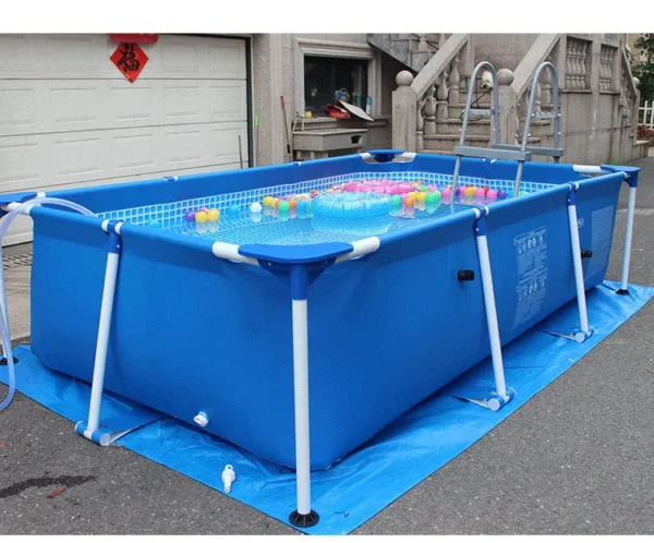 China Wholesale Cheap Steel Frame Rectangular Above Ground Swimming Pool - Image 3