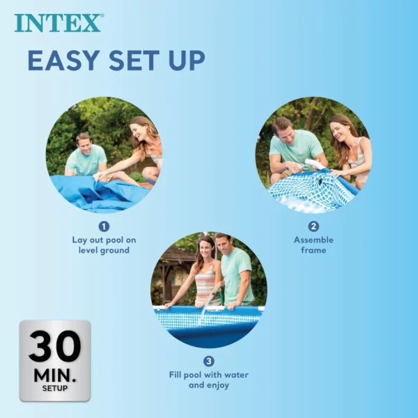 Above-Ground Swimming Pool Set, Rectangular Frame 86in x 23in - Image 4