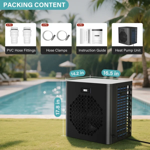 16000BTU Above Ground swimming Pools Heater Electric Pool Heater&Titanium Heat Exchanger 110V - Image 3