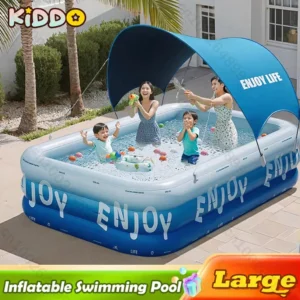 Inflatable Swimming Pool Large Family Pools with Shed 1.8-3M PVC Rectangle Children Swimming Pool Outdoor Party Kids Bathtub