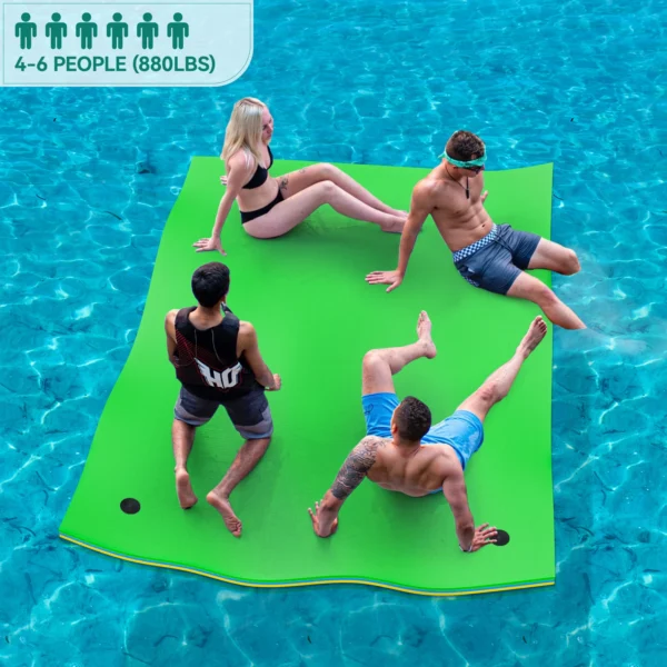 9' X 6' Floating Water Mat 3 Layer Vinyl Foam Lily Pad Pool Lake XPE Foam Rivers - Image 6