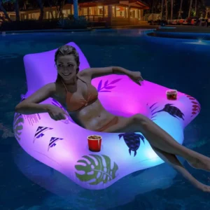 LED Inflatable Mattresses Water Swimming Pool Accessories Hammock Lounge Chairs Pool Float Water Sports Toys Float Mat Pool Toys