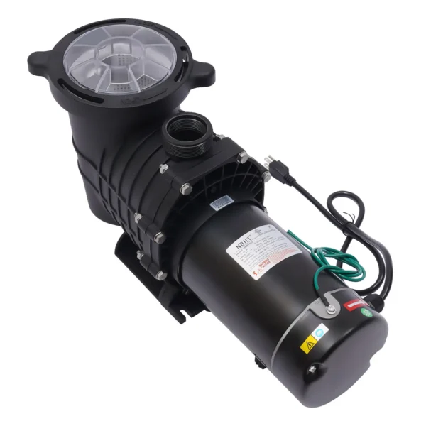 2.0HP Swimming Pool Pump, HBP1500 Electric Pool Pump Motor Filter Basket, In/Above Ground, 60Hz Single Portability Speed - Image 4