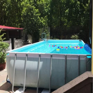 China Wholesale Cheap Steel Frame Rectangular Above Ground Swimming Pool