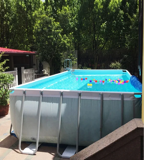 China Wholesale Cheap Steel Frame Rectangular Above Ground Swimming Pool