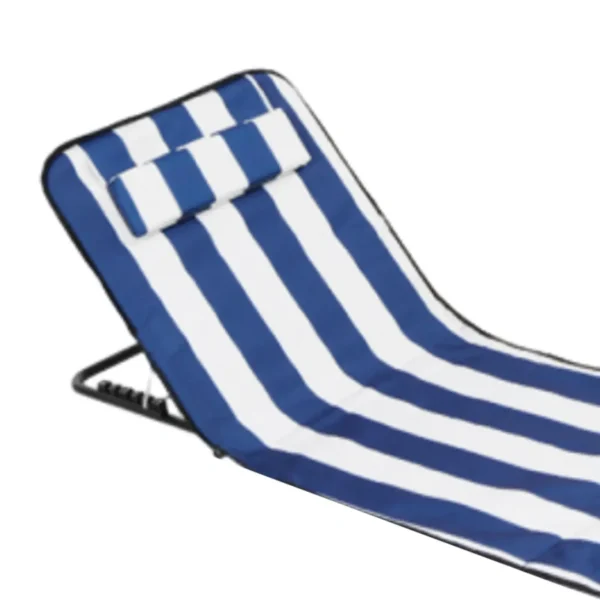 Folding Beach Chair with Back Support Beach Mat Lounge Chair Sun Mat Beach Floor Chair for Park Backpacking Pool Patio Camping - Image 3