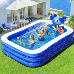 Inflatable pool with sprinklers, upgraded elephant inflatable pool, children's adult inflatable pool in the backyard