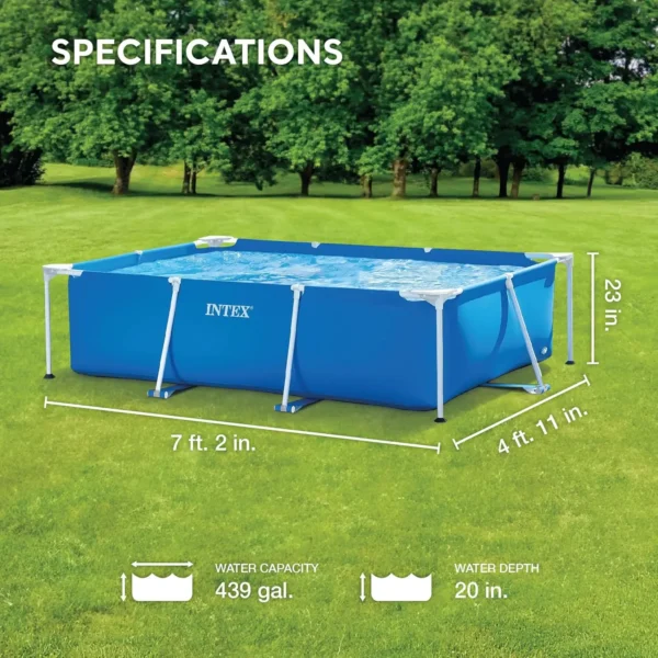 Above-Ground Swimming Pool Set, Rectangular Frame 86in x 23in - Image 2